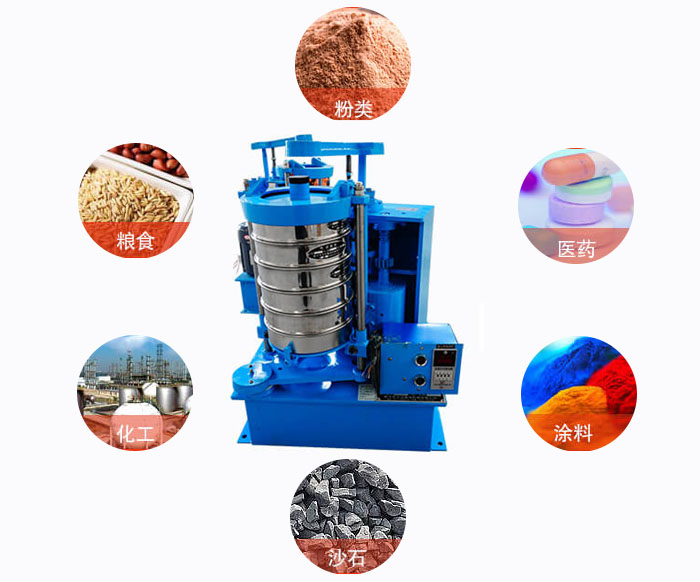 拍擊式標(biāo)準(zhǔn)振篩機(jī)適用范圍:粉狀,醫(yī)藥,糧食,石沙,化工,涂料等