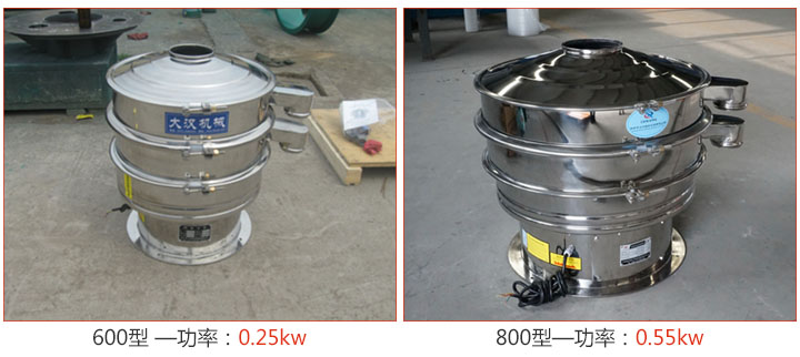 食品振動篩同種材質有不同大小的型號，而型號的不同就會影響價格。
