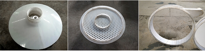 塑料防腐蝕振動篩防塵蓋,網(wǎng)架,篩框展示圖。